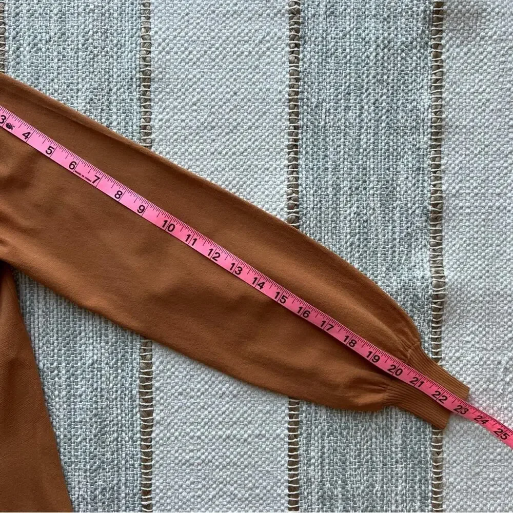 Cult Gaia Mustard Yellow Long Sleeves Wrap Around Pullover Sweater Women’s Small - Picture 7 of 9